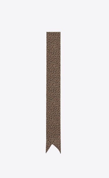 Lavallière en georgette de soie léopard